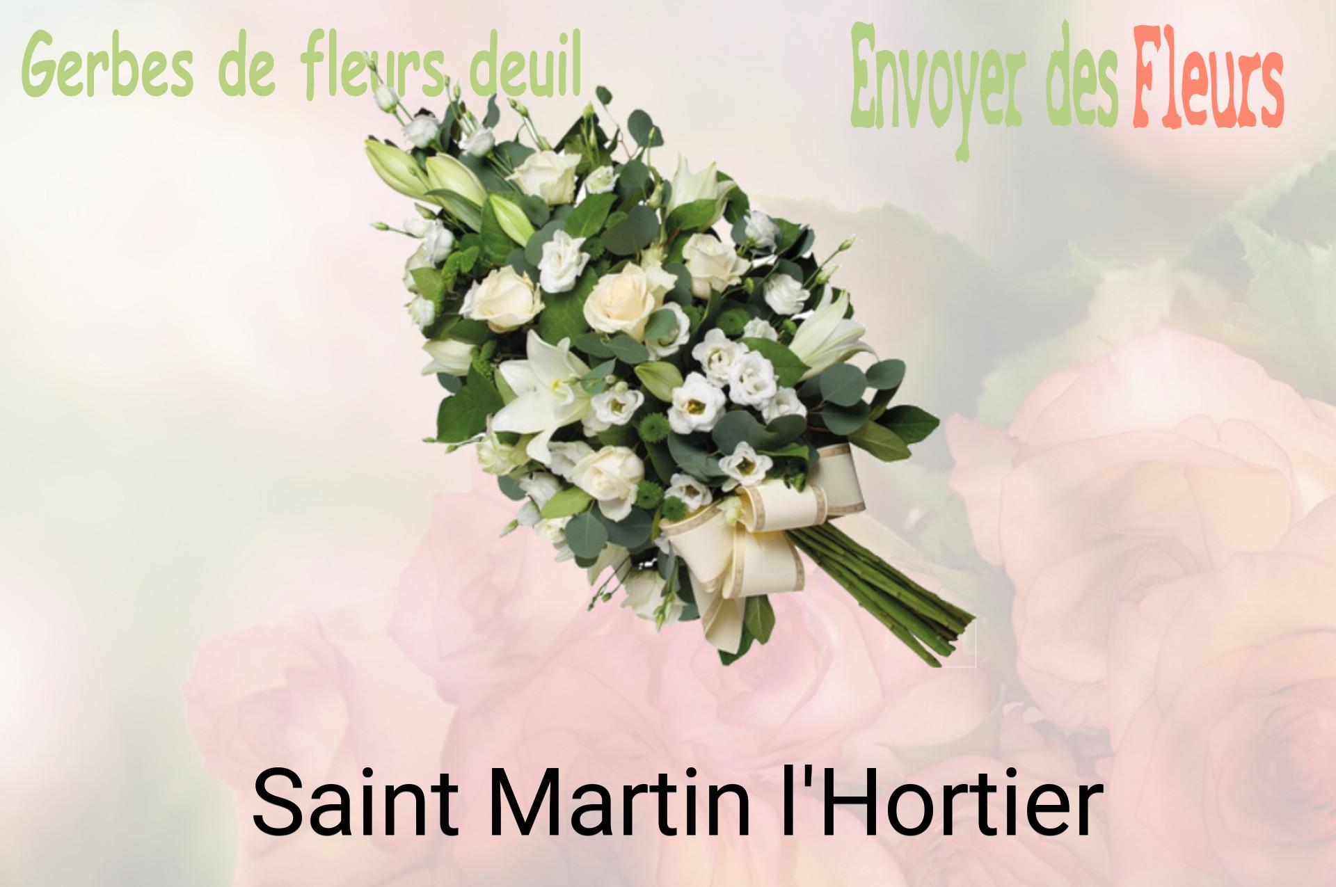 Gerbe de fleurs de deuil livrée à Saint-Martin-l'Hortier